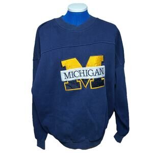 Vintage 90s University of Michigan Wolverines Pullover Crewneck Sweatshirt XL